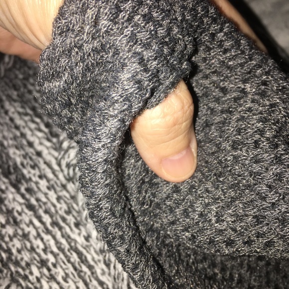 Bohemian Boutique Knit Gray White Sweater Oversized Boyfriend Chunky Knit - Picture 5 of 5